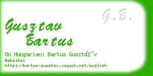 gusztav bartus business card